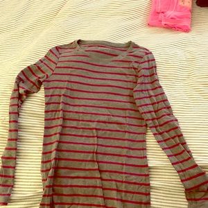 Caslon grey shirt purple stripes